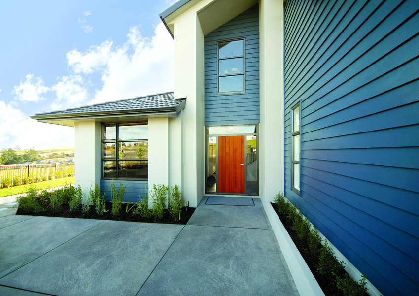 Artisan Modern Blue House Red Door