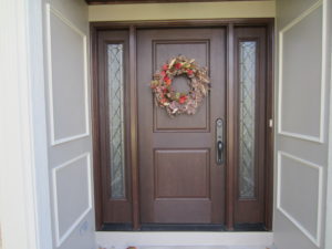 a new front door with surrounding sidelites